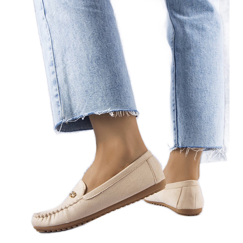 BM Mocassini beige con soletta in pelle di Verrill