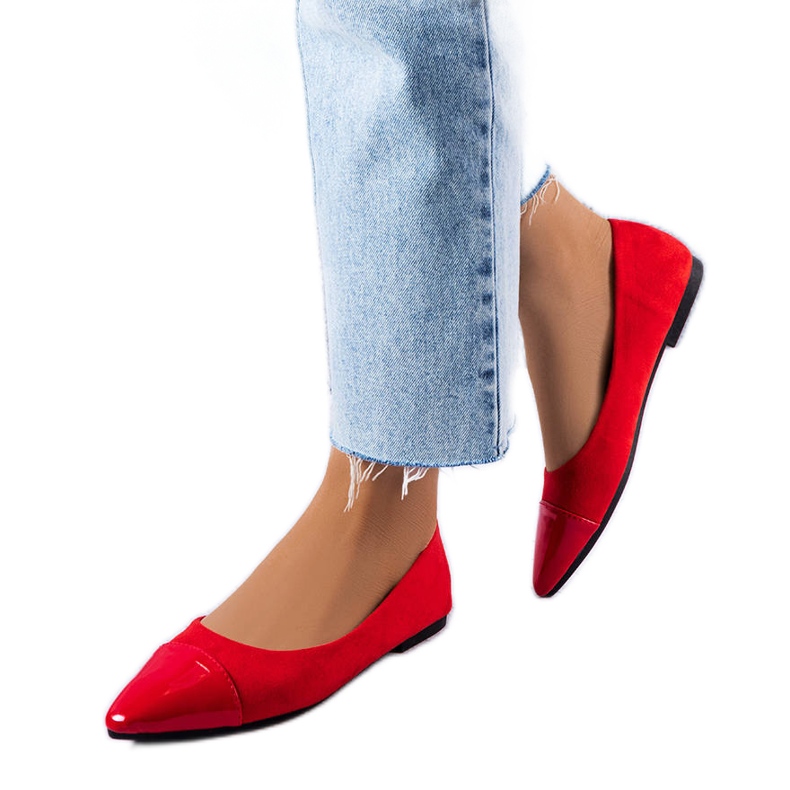 Ballerine in vernice rossa di Thibault rosso