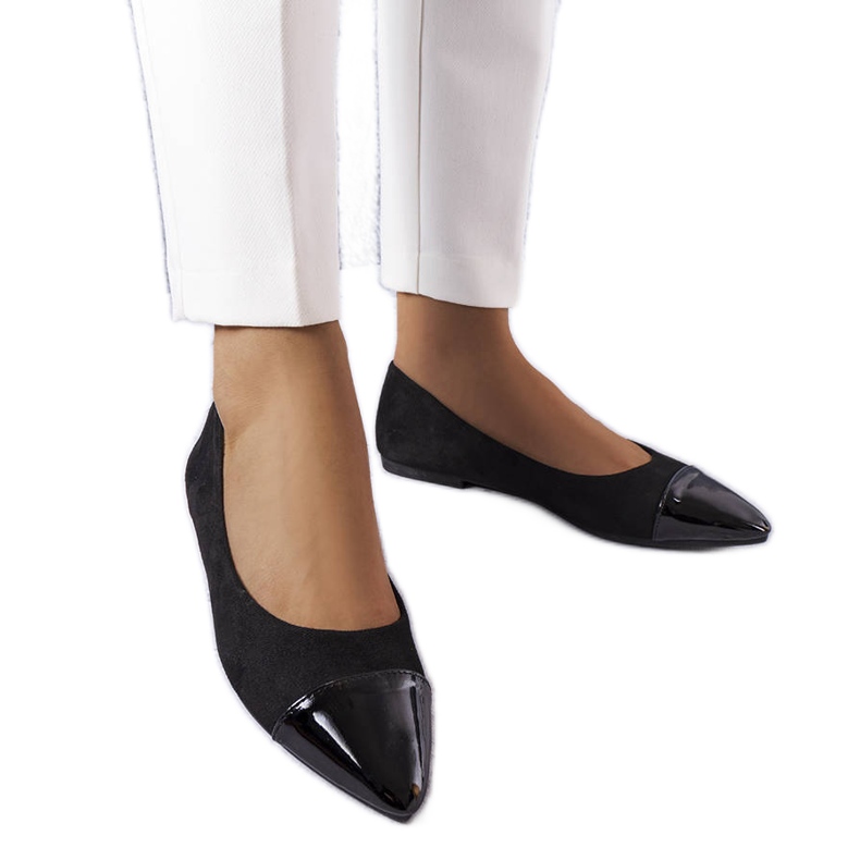 Ballerine in vernice nera di Thibault nero