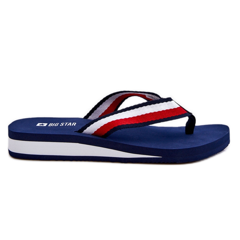 Infradito da donna con piattaforma Big Star LL274779 blu navy
