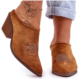BM Pantofole da cowboy Romina in camoscio da donna marrone