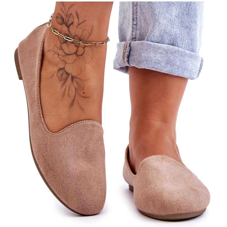 BM Ballerine Nash classiche in camoscio beige
