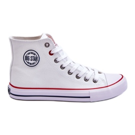 Sneakers alte classiche da donna Big Star T274026 Bianche bianca