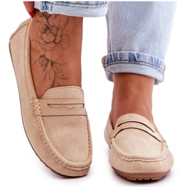 FC3 Mocassini Classici Da Donna In Camoscio Beige Ivana
