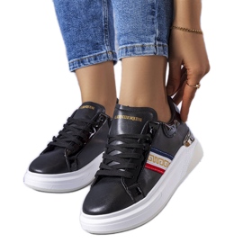 Scarpe nere con inserti laccati di Annot nero