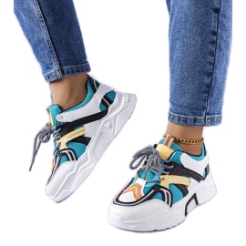 Sneakers blu da donna Delois bianco