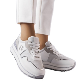 BM Sneakers bianche con inserti in glitter di Léves bianca