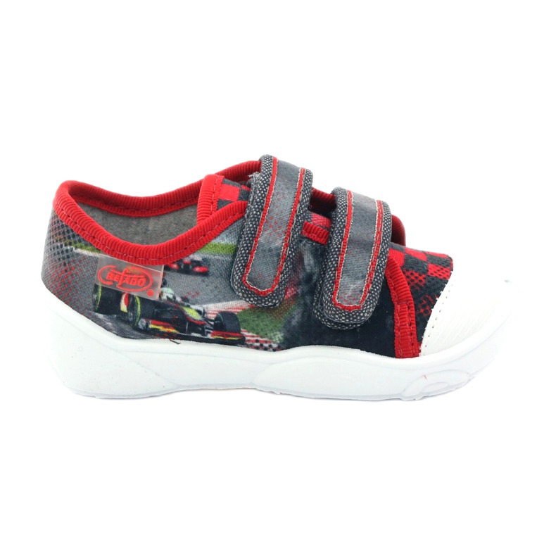 Scarpe, scarpe da ginnastica, pantofole per bambini Befado 907p093 rosso grigio