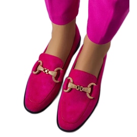 PA1 Mocassini rosa fluo con decorazioni oro