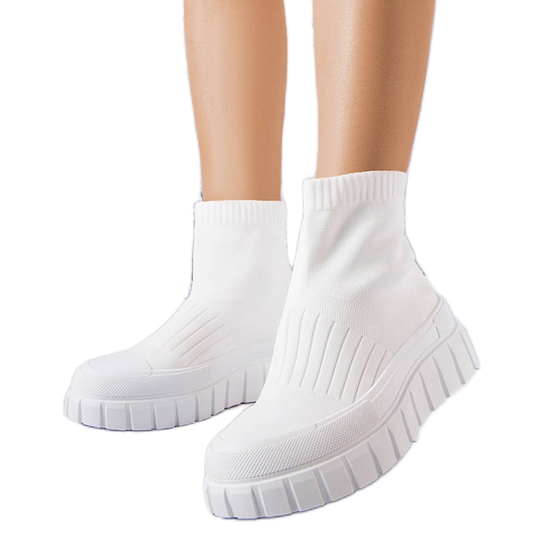 PA1 Sneakers a calzino bianche Searlait bianca
