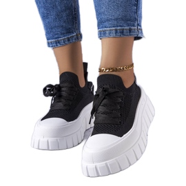 Sneaker Dubeau nere con plateau nero