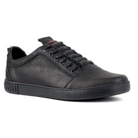Polbut Scarpe casual da uomo in pelle 2121/2 nere nero