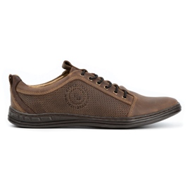 Polbut Scarpe casual da uomo in pelle 2121p marrone
