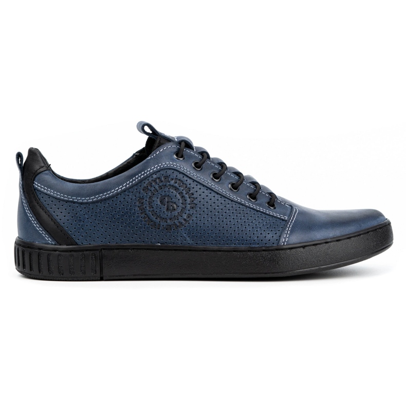 Polbut Scarpe casual da uomo in pelle 2121P/2 blu navy