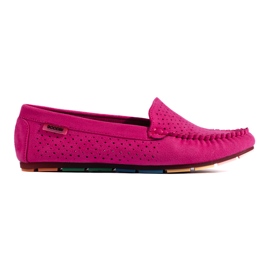 Comodi mocassini Shelovet in camoscio rosa