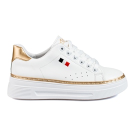 W. Potocki Scarpe sportive bianche sulla piattaforma Potocki bianca