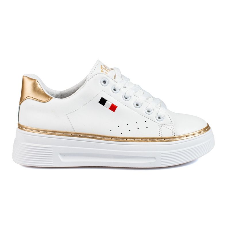 W. Potocki Scarpe sportive bianche sulla piattaforma Potocki bianca