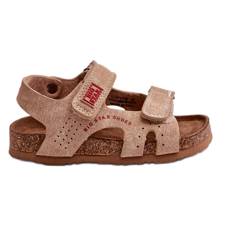 Sandali Velcro Leggeri Per Bambini Big Star LL374140 Beige marrone