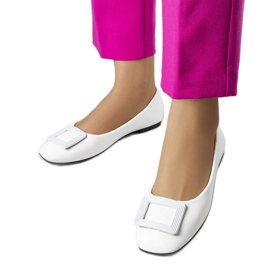 Ballerine bianche con fibbia Sheller bianco
