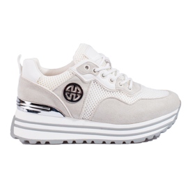 W. Potocki Sneakers stringate da donna Potocki bianche bianco