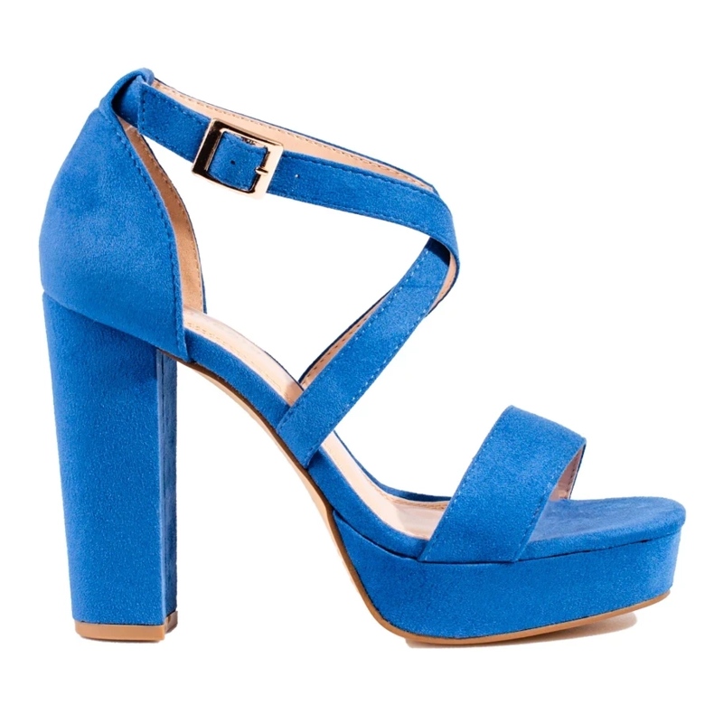 Sandali Shelovet blu con tacco alto