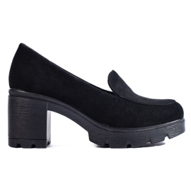 W. Potocki Scarpe da donna in camoscio con tacco alto Potocki nero