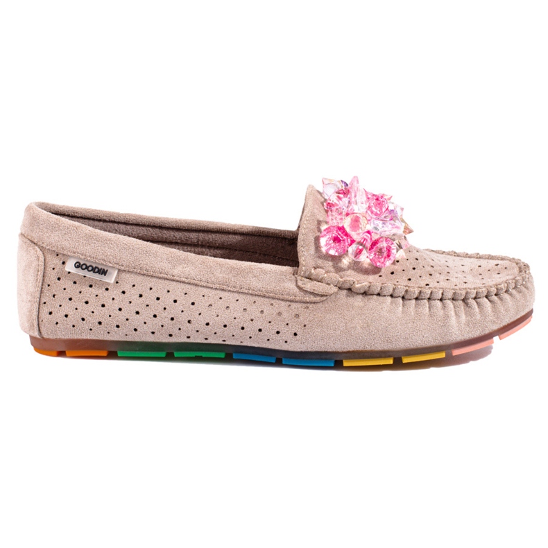 Mocassini da donna in camoscio Shelovet beige