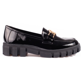 Vinceza mocassini con plateau laccati da donna neri nero