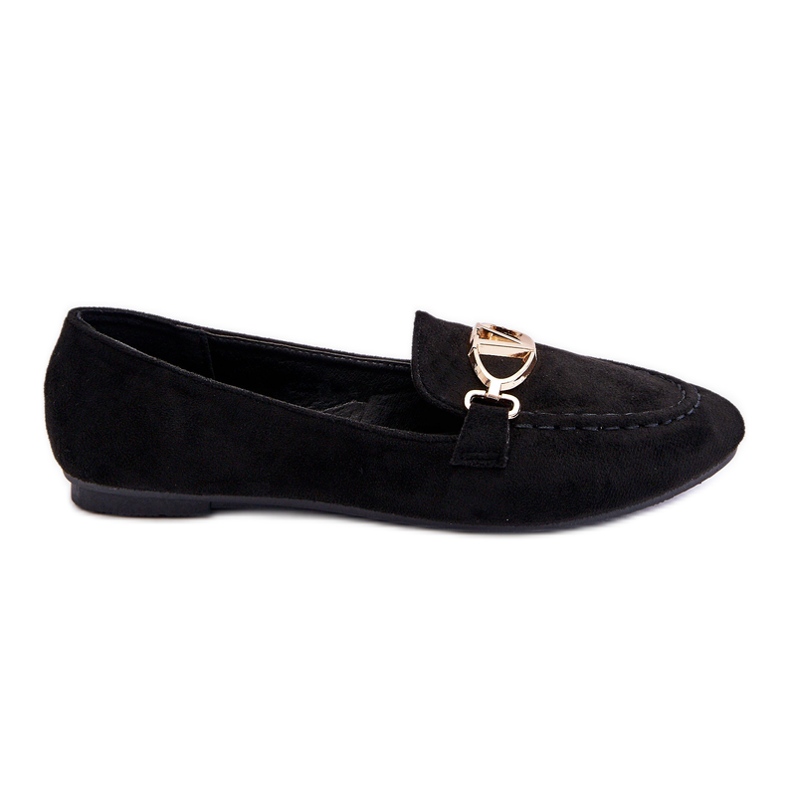 Vinceza Mocassini In Camoscio Canna Nera Con Elemento Decorativo nero
