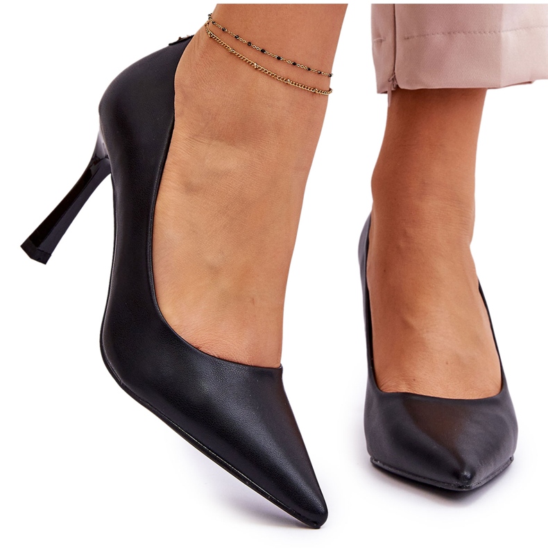 Vinceza Tacchi alti classici in pelle Black Kelsey nero
