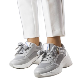 Sneakers con zeppa grigie di Stacey grigio