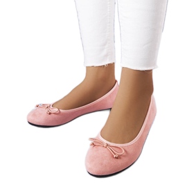 BM Ballerine rosa con fiocco Chandonnet