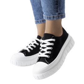 Sneakers nere con plateau Bellemare nero