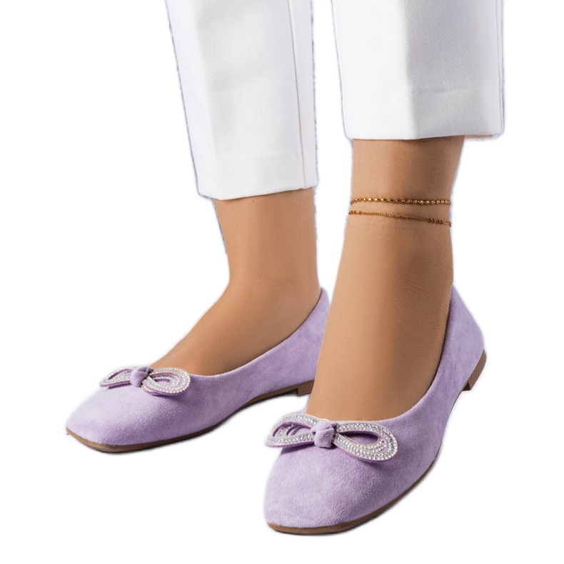 Ballerine viola con fiocco Gaillou