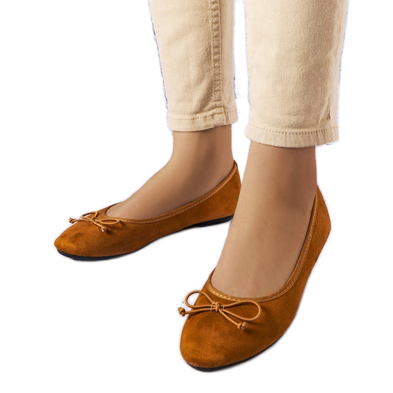 Ballerine marroni con fiocco Chandonnet marrone
