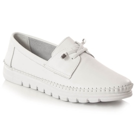 Scarpe sportive da donna in pelle bianca Vinceza SG23-7842