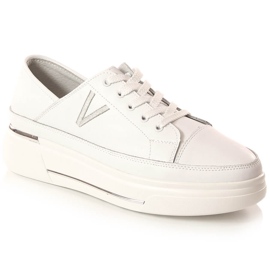 Scarpe sportive da donna in pelle bianca Vinceza SG23-7857