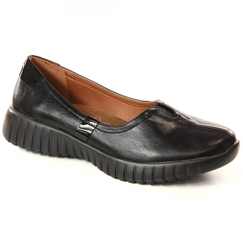 Scarpe slip-on nere da donna nere Jezzi RMR2270-6 nero