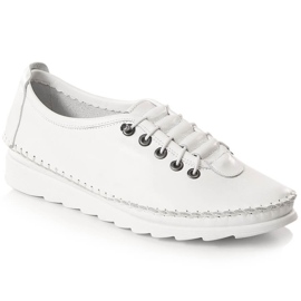 Scarpe da donna in pelle elastica bianca Artiker 52C0675