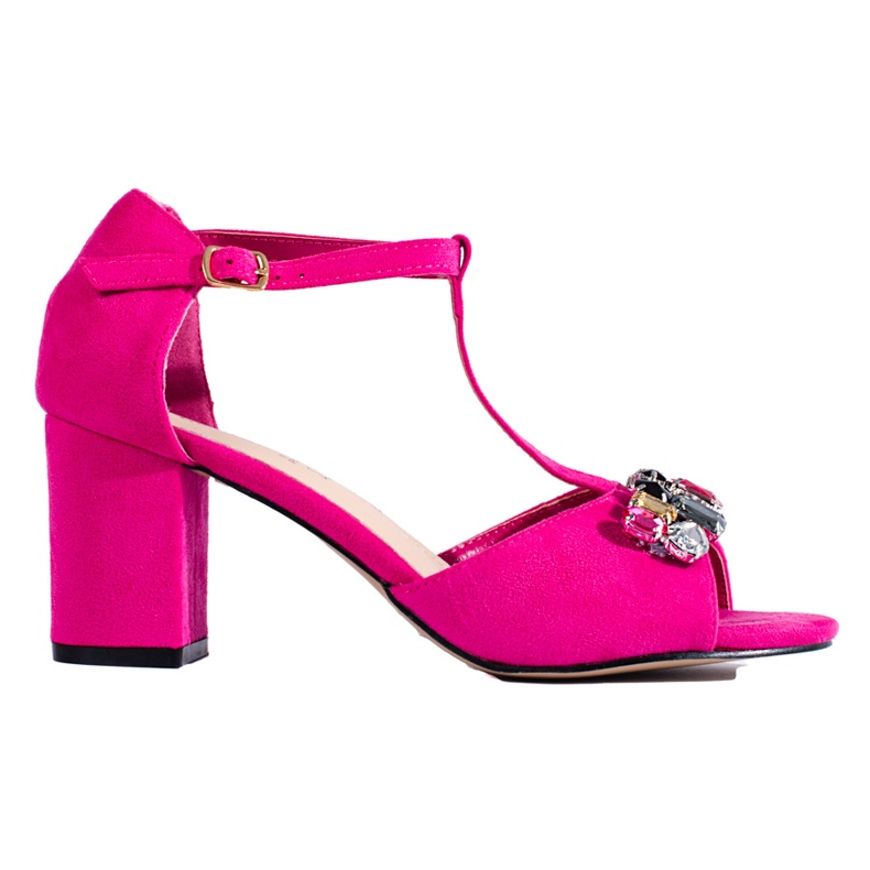 Sandalo da donna in camoscio rosa Shelovet