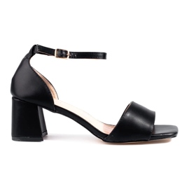 Sandali neri classici con tacco basso Shelovet nero