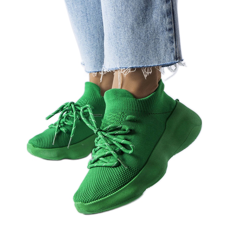 Scarpe da ginnastica in tessuto verde di Lavallée