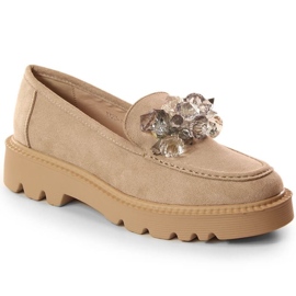 Scarpe Vinceza con cristalli W 10863 JAN201A beige