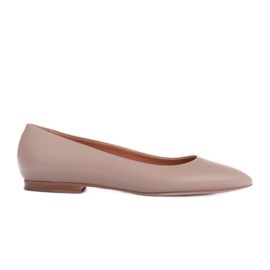 Marco Shoes Ballerine in morbida pelle beige