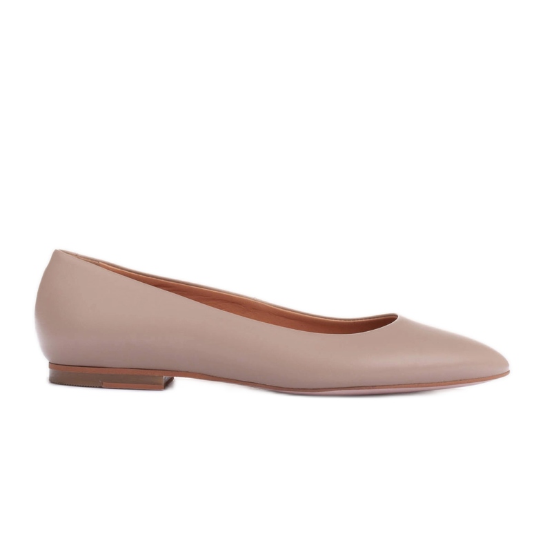 Marco Shoes Ballerine in morbida pelle beige