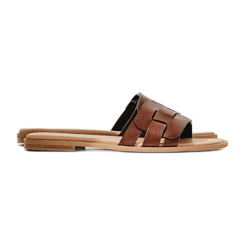 Marco Shoes Sandali con cinturino intrecciato marrone