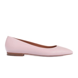 Marco Shoes Ballerine in morbida pelle nude beige