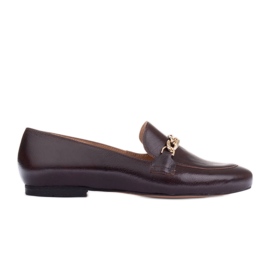 Marco Shoes Ballerine con catena d'oro marrone