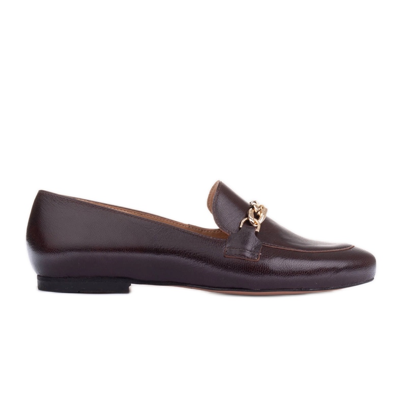 Marco Shoes Ballerine con catena d'oro marrone