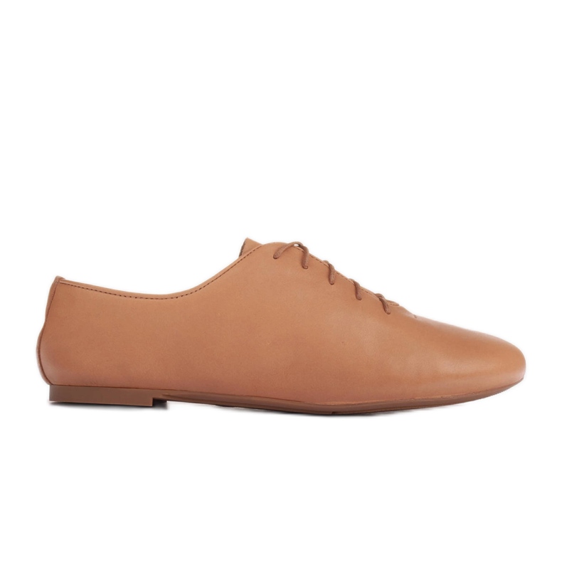 Marco Shoes Ballerine in pelle fiore delicato marrone